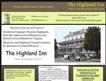 Tablet Screenshot of highland-inn.com